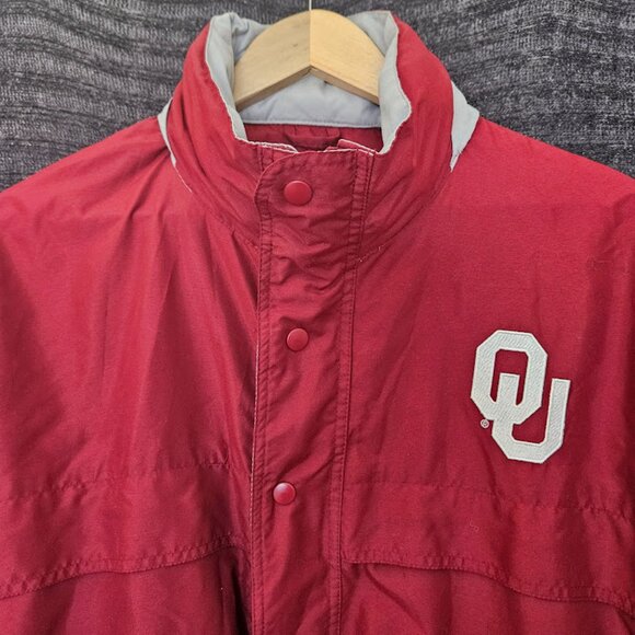 Oklahoma Sooners Lightweight Zip Up Hoodie XXL Raincoat College University - Picture 4 of 12